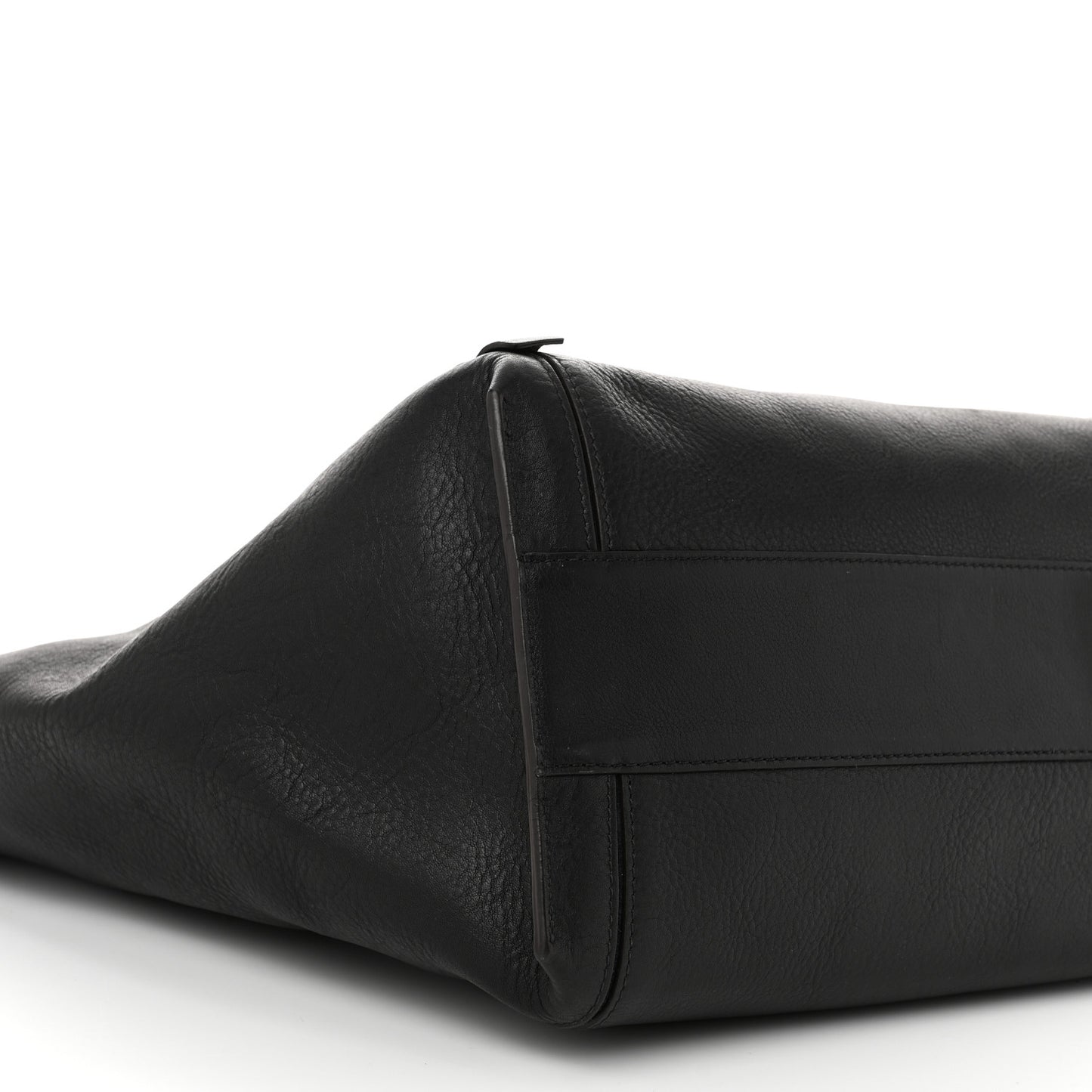 Smooth Calfskin Medium Milo Shopping Tote Black