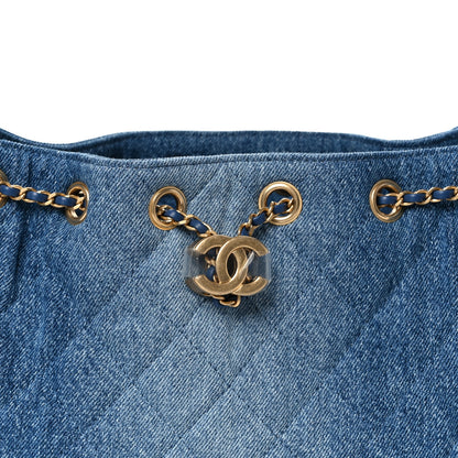 Chanel Washed Denim Quilted Mini Chanel 25 Handbag Blue 8 of 11