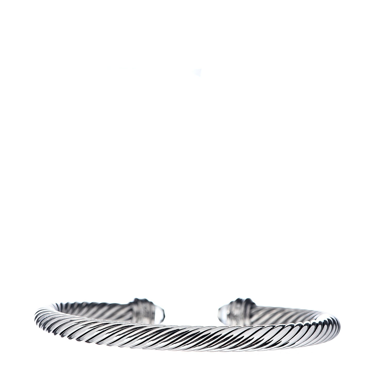 Sterling Silver Diamond Prasiolite 5mm Cable Classics Bracelet
