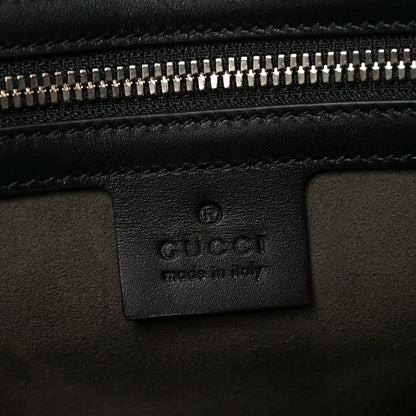Gucci GG Supreme Monogram Selleria Calfskin Medium Duffle Beige Ebony Black 5 of 10