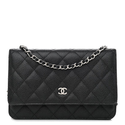 Chanel Caviar Quilted Wallet On Chain WOC Black 1 of 12