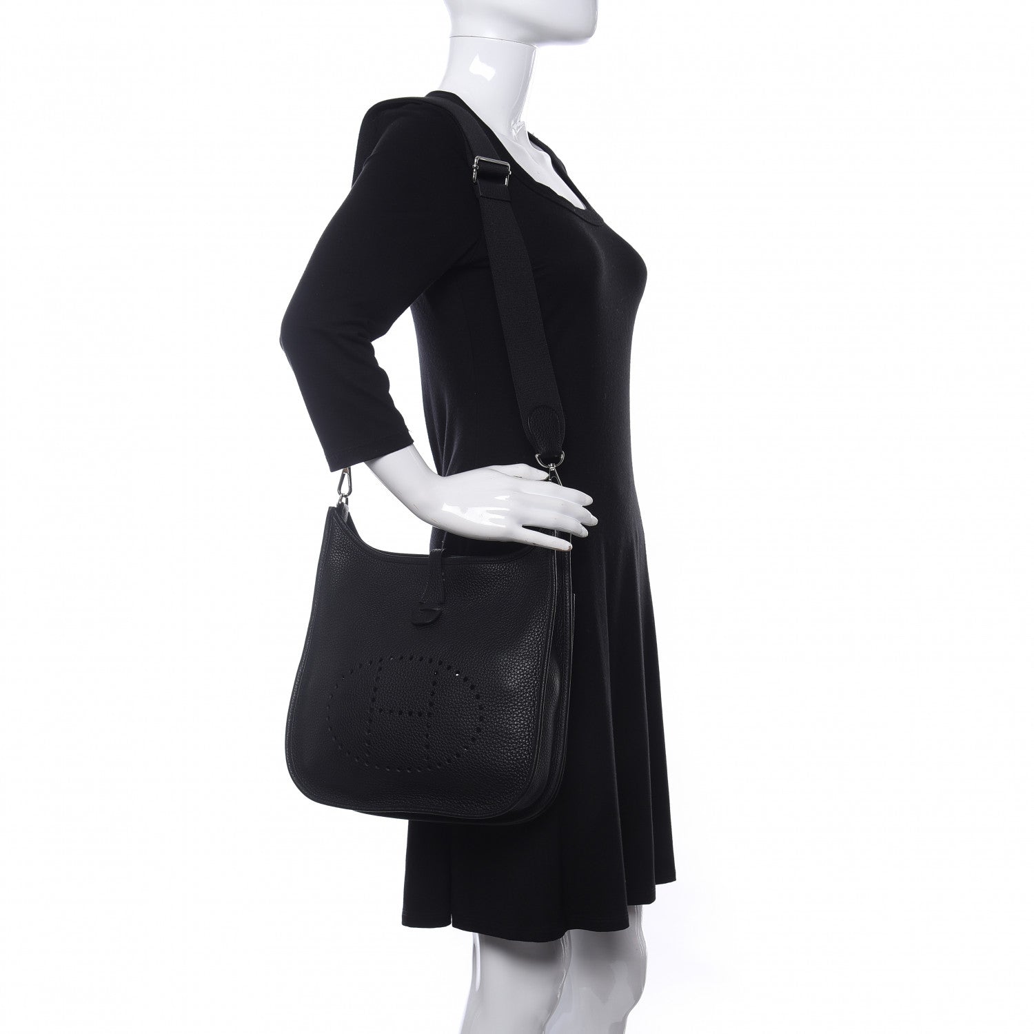 Hermes Taurillon Clemence Evelyne III PM Black 2 of 11