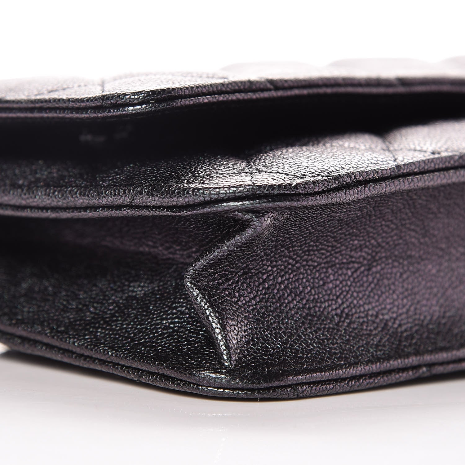 Chanel Iridescent Caviar Quilted Wallet On Chain WOC Black 9 of 11
