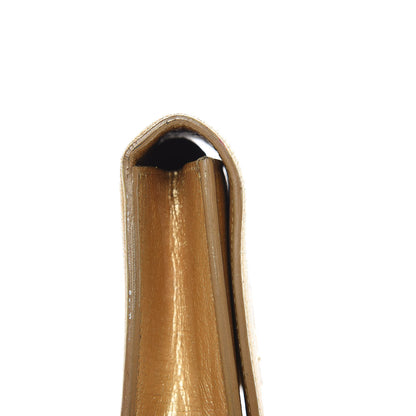 Saint Laurent Metallic Calfskin Monogram Cassandre Clutch Gold 13 of 14