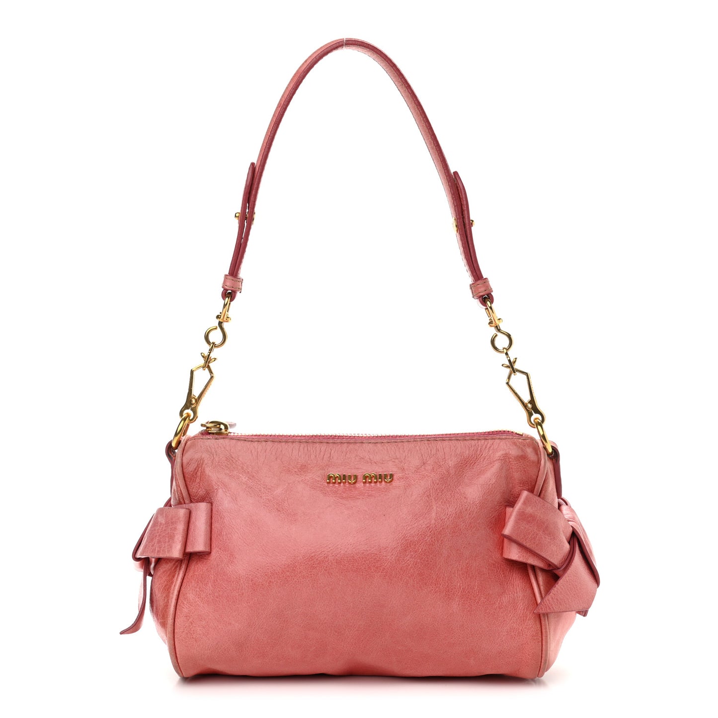Vitello Lux Bow Bag Rosa