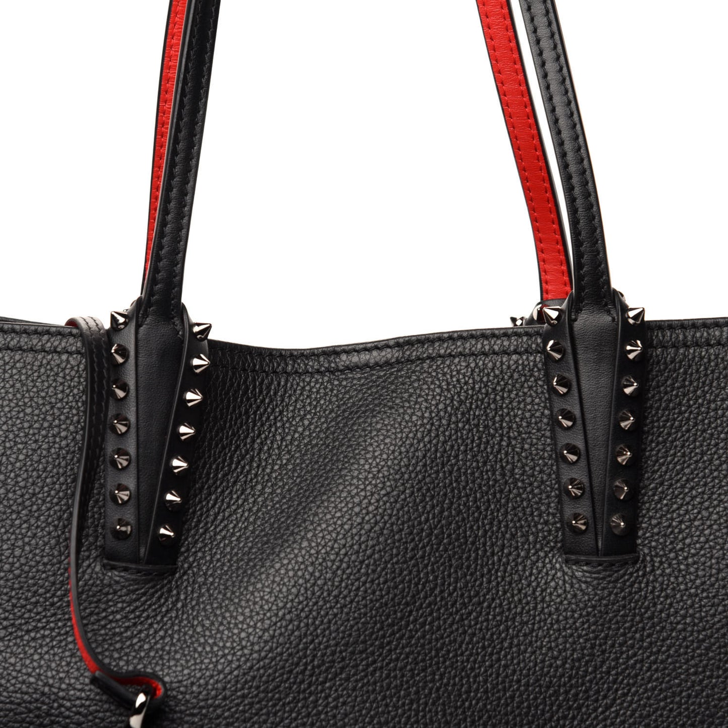 Calfskin Spikes East West Cabata Tote Black