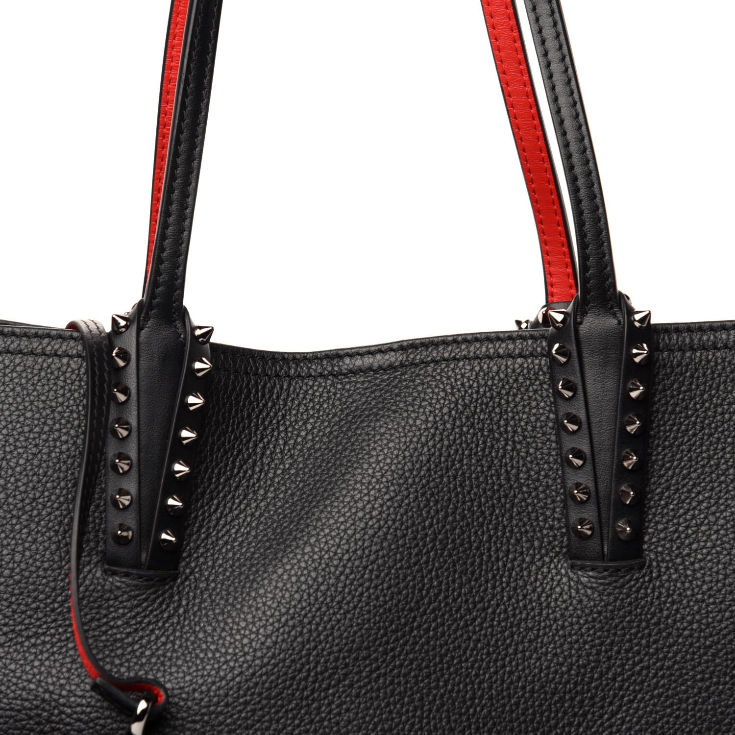 Christian Louboutin Calfskin Spikes East West Cabata Tote Black 11 of 11