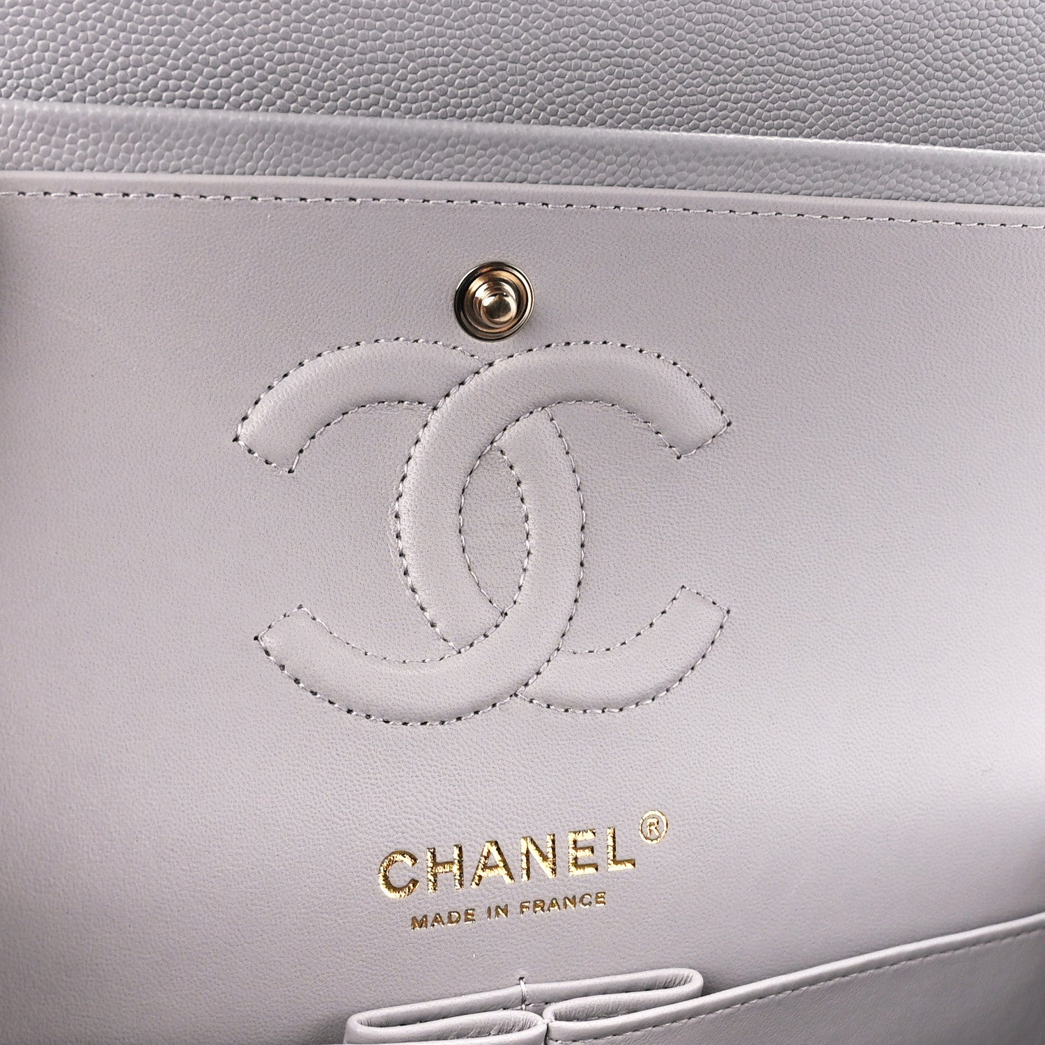 Chanel Caviar Quilted Small Double Flap Grey 6 of 12