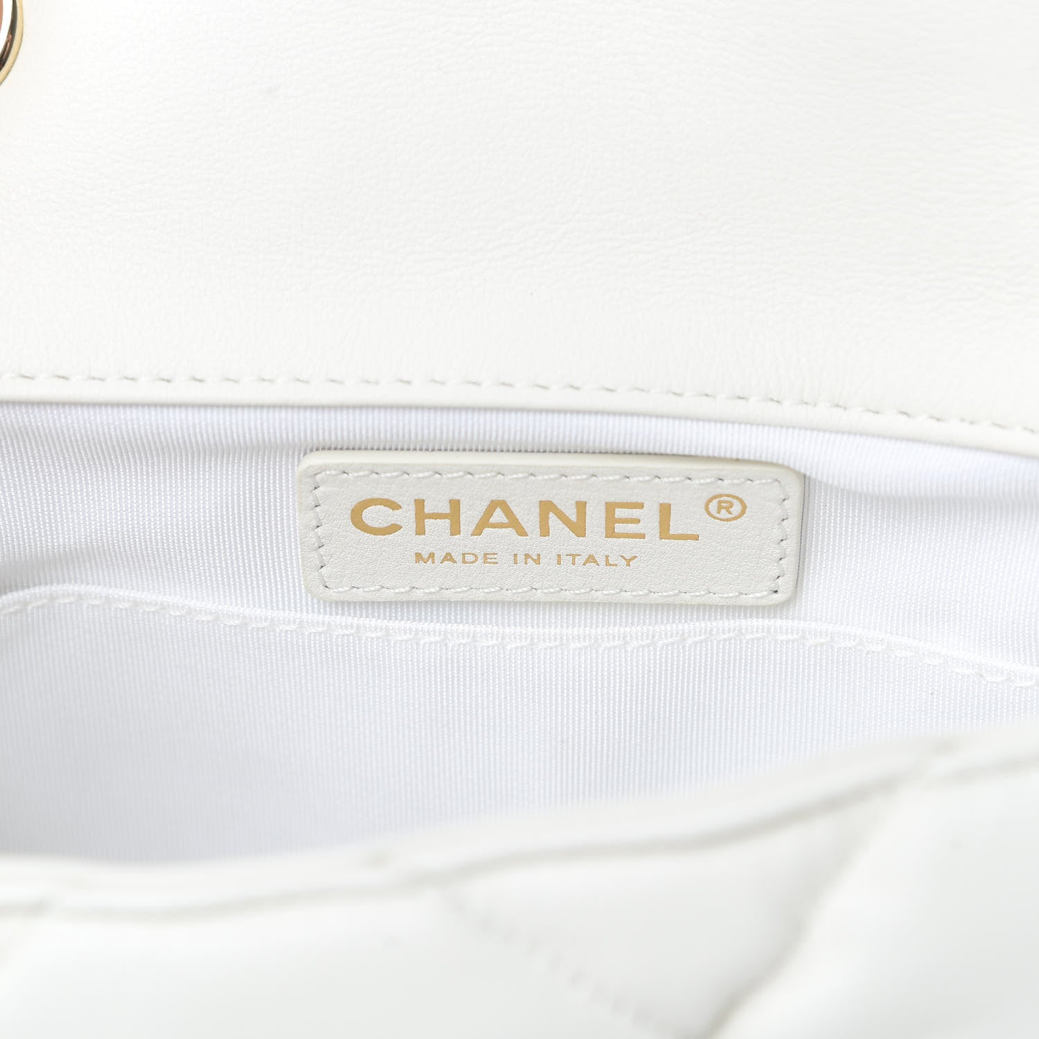 Chanel Calfskin Quilted Mini Square Bubbly Flap White 6 of 11