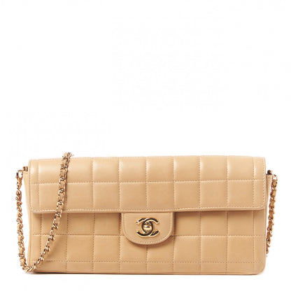 Chanel Lambskin East West Chocolate Bar Flap Beige 1 of 9