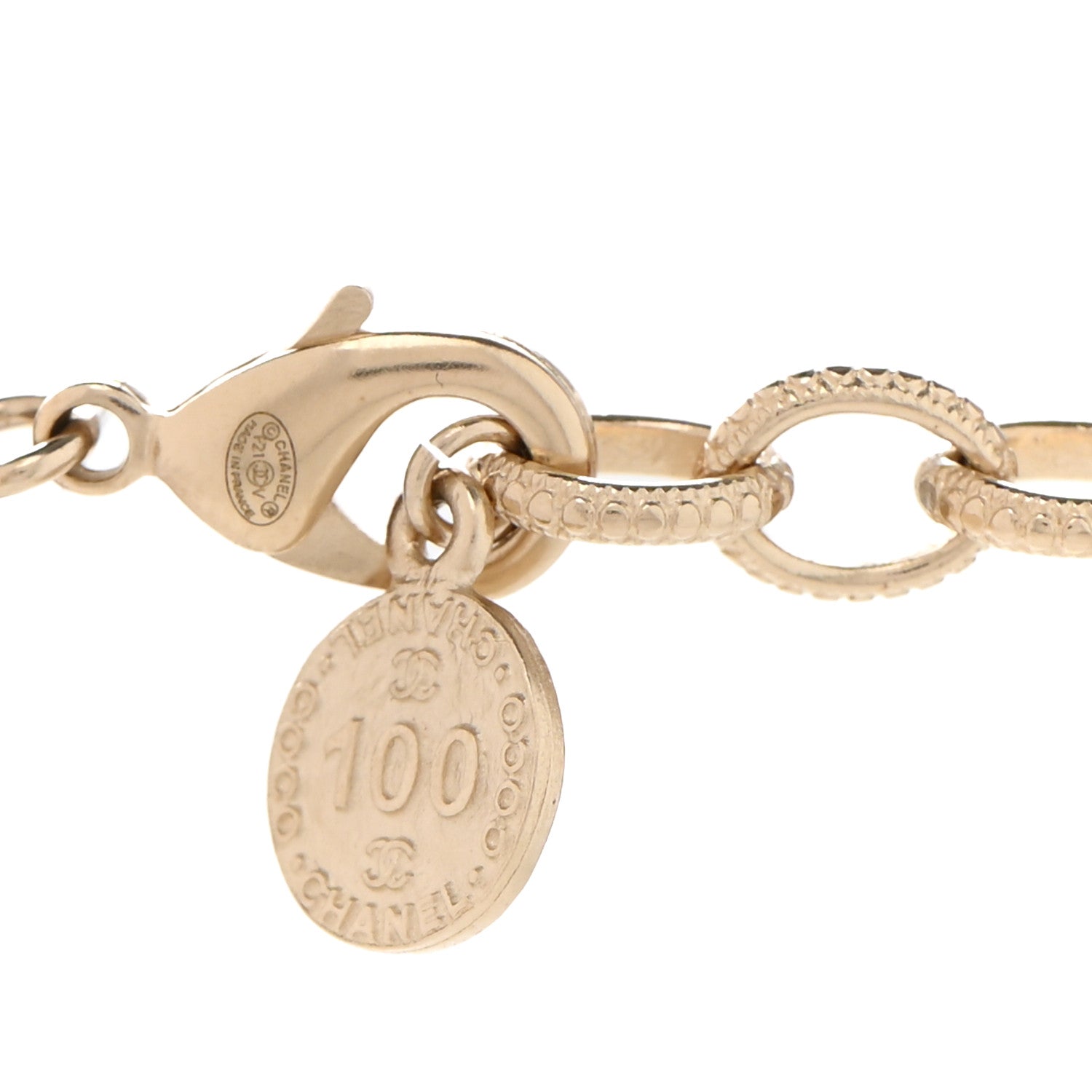 Chanel Pearl CC 100th Anniversary Necklace Light Gold 5 of 6