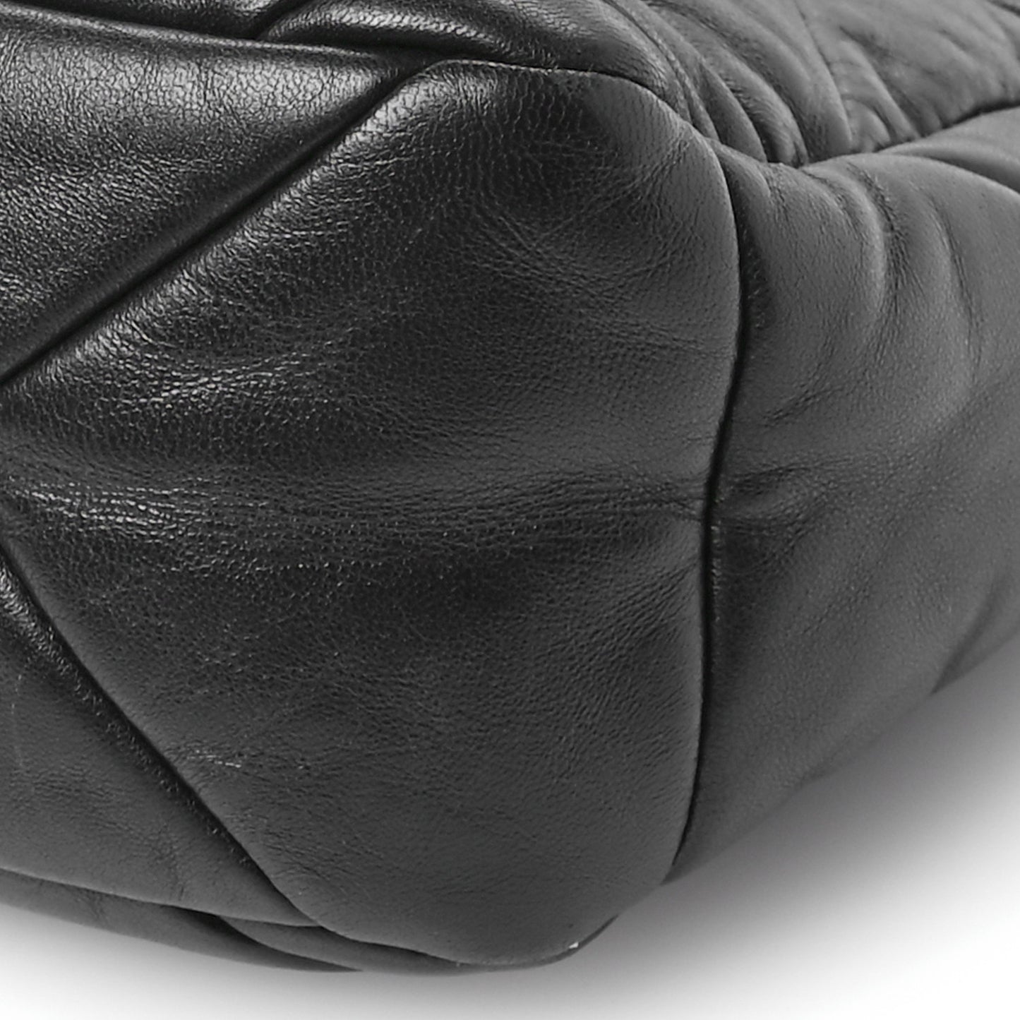 Nappa Triangle Quilted Patchwork System Bag Black