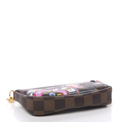 Louis Vuitton Damier Ebene 2020 Christmas Animation Big Wheel Mini Pochette Accessories Rose Ballerine 4 of 8