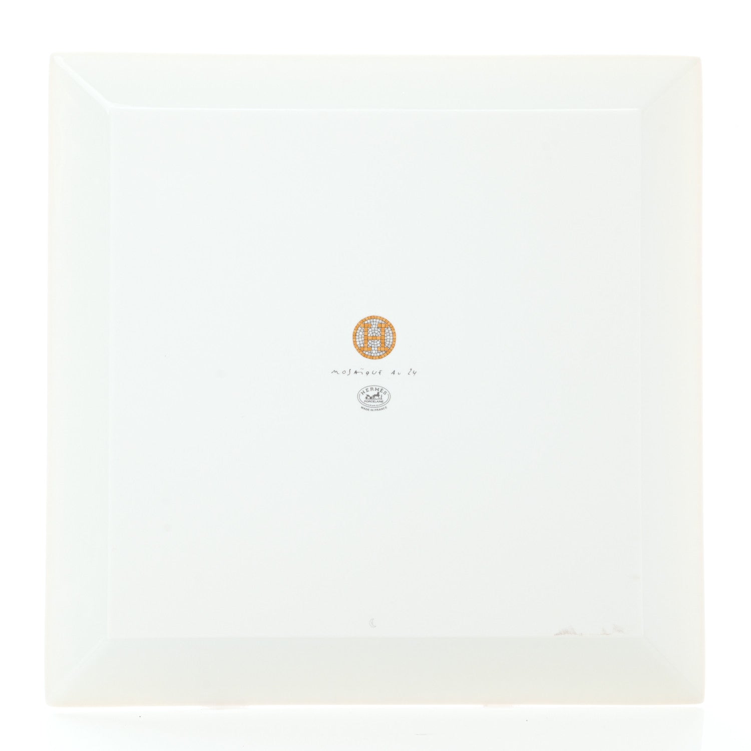 Hermes Porcelain Mosaique au 24 Square Plate 9.1" 3 of 6