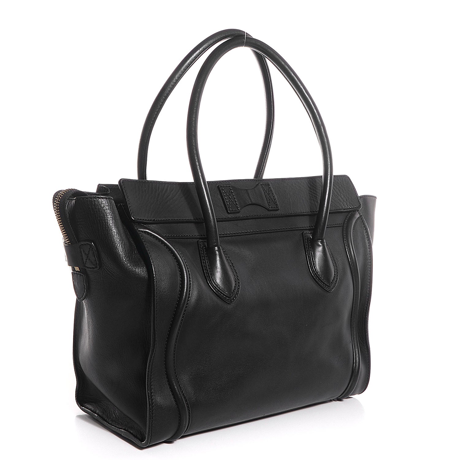 Celine Smooth Calfskin Shoulder Luggage Black 3 of 7