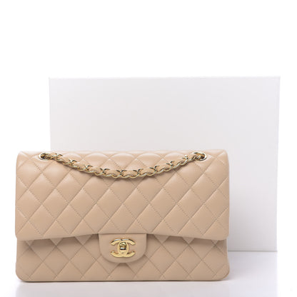 Chanel Lambskin Quilted Medium Double Flap Beige 11 of 11