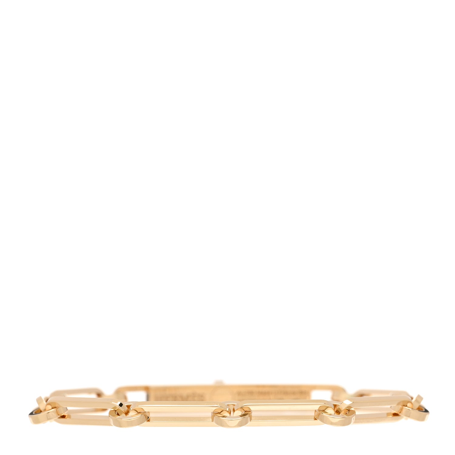 Hermes 18K Yellow Gold Diamond PM Kelly Chaine Bracelet SH 2 of 4