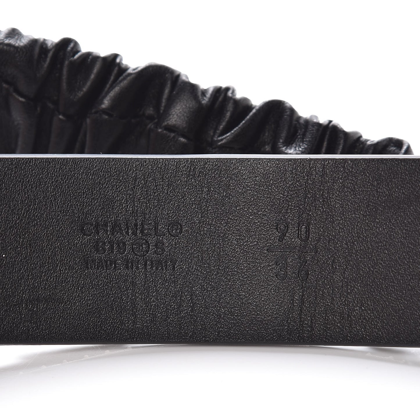 Lambskin Crystal Logo Belt 90 36 Black