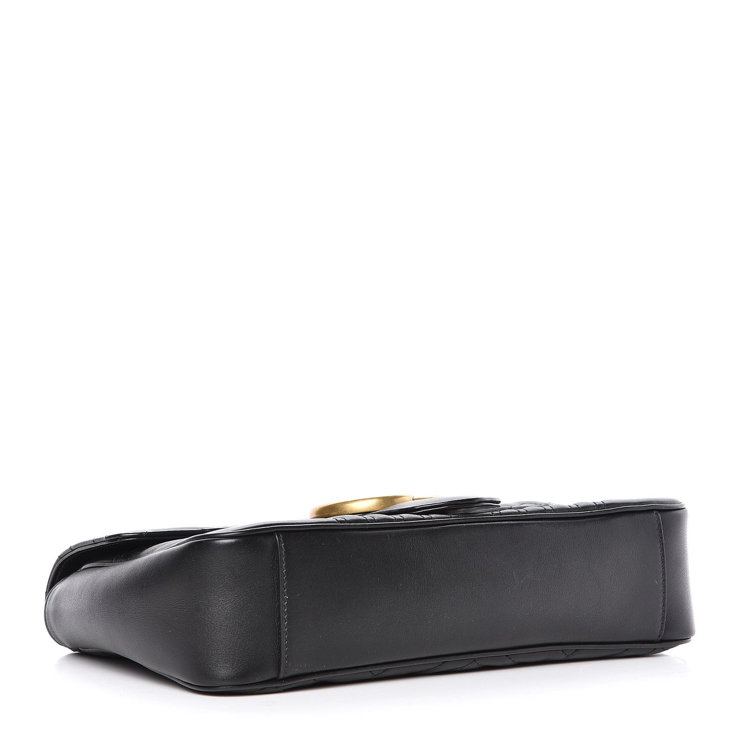Calfskin Matelasse Medium GG Marmont Shoulder Bag Black