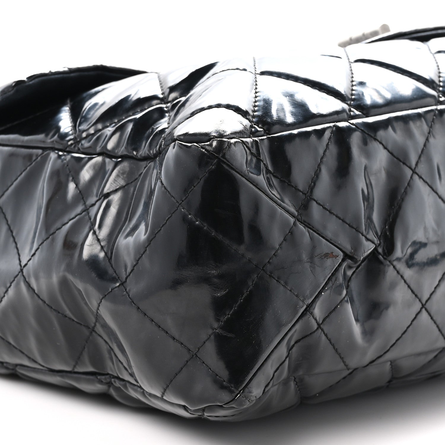 Chanel Vinyl Quilted XXL Reissue Flap Black 9 of 10