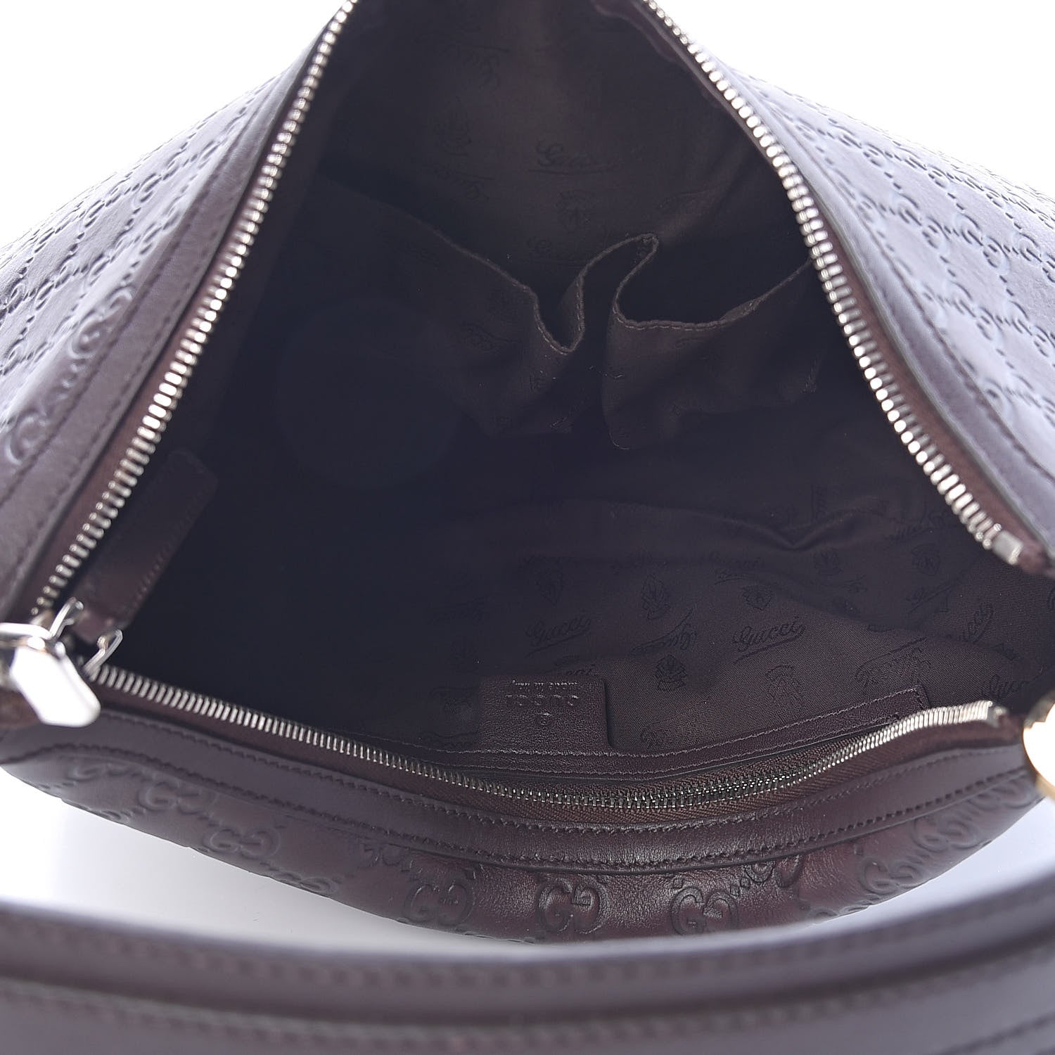 Gucci Guccissima Medium GG Twins Hobo Dark Brown 5 of 10