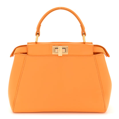 Fendi Nappa Mini Peekaboo Iconic Satchel Clementine 1 of 14
