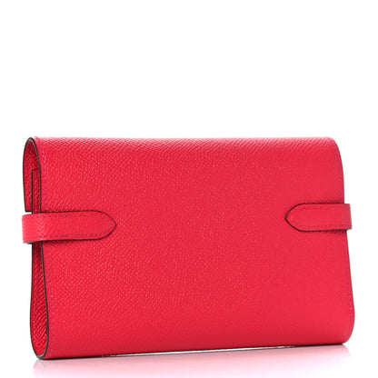 Hermes Epsom Medium Kelly Wallet Rose Extreme 3 of 11
