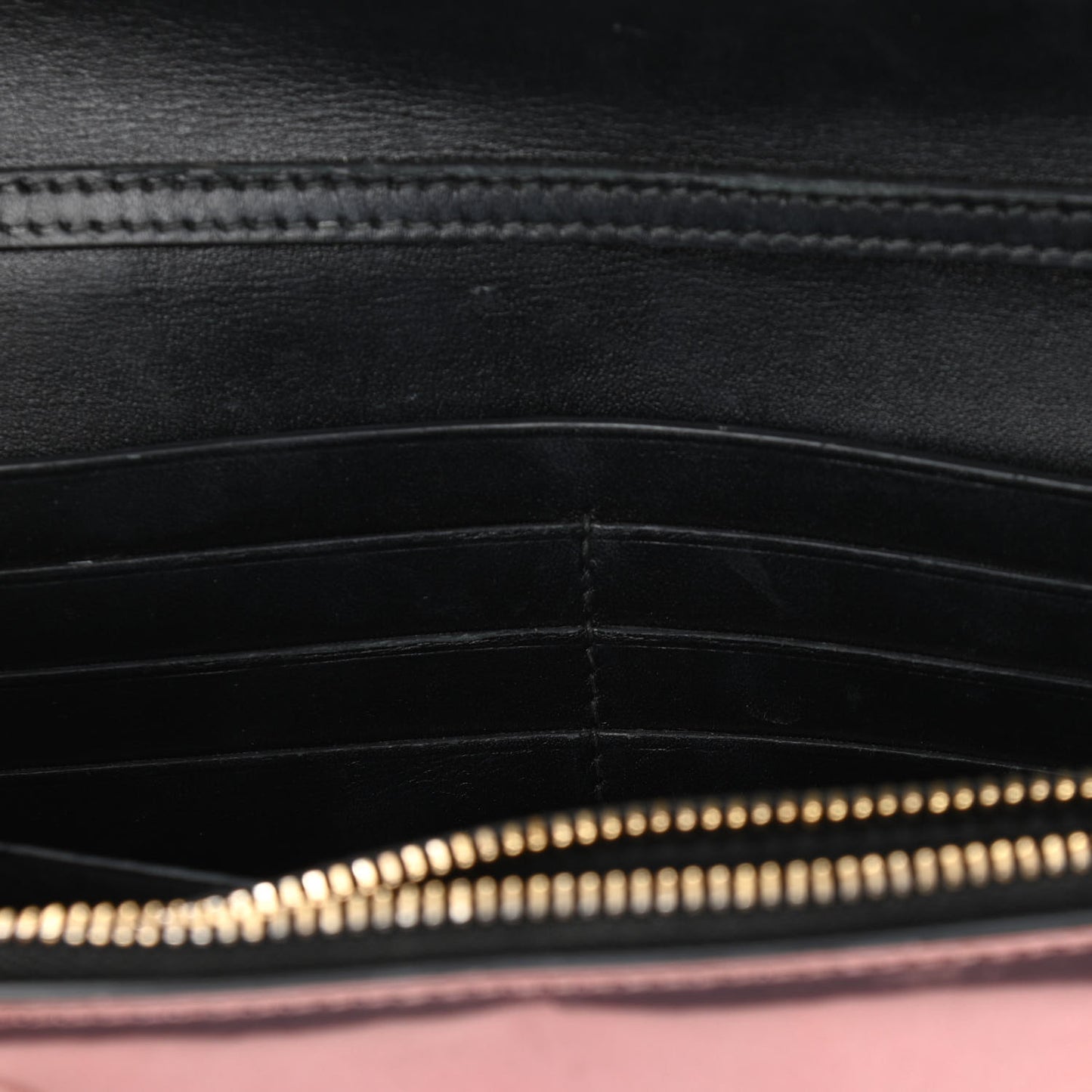 Metallic Serpenti Forever Chain Wallet Rose Quartz