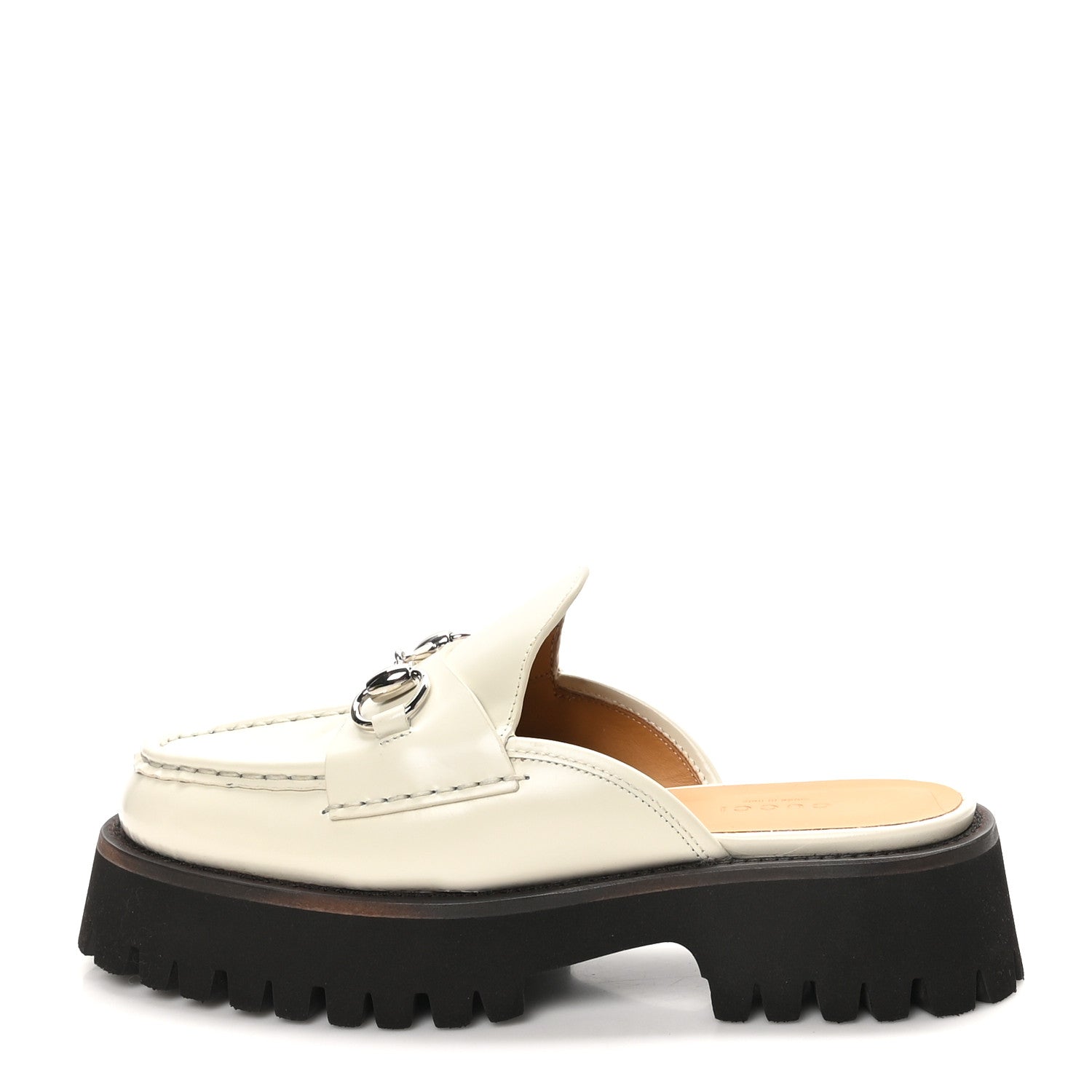 Gucci Cordovan Lux Horsebit Platform Mules 36.5 Mystic White 1 of 10