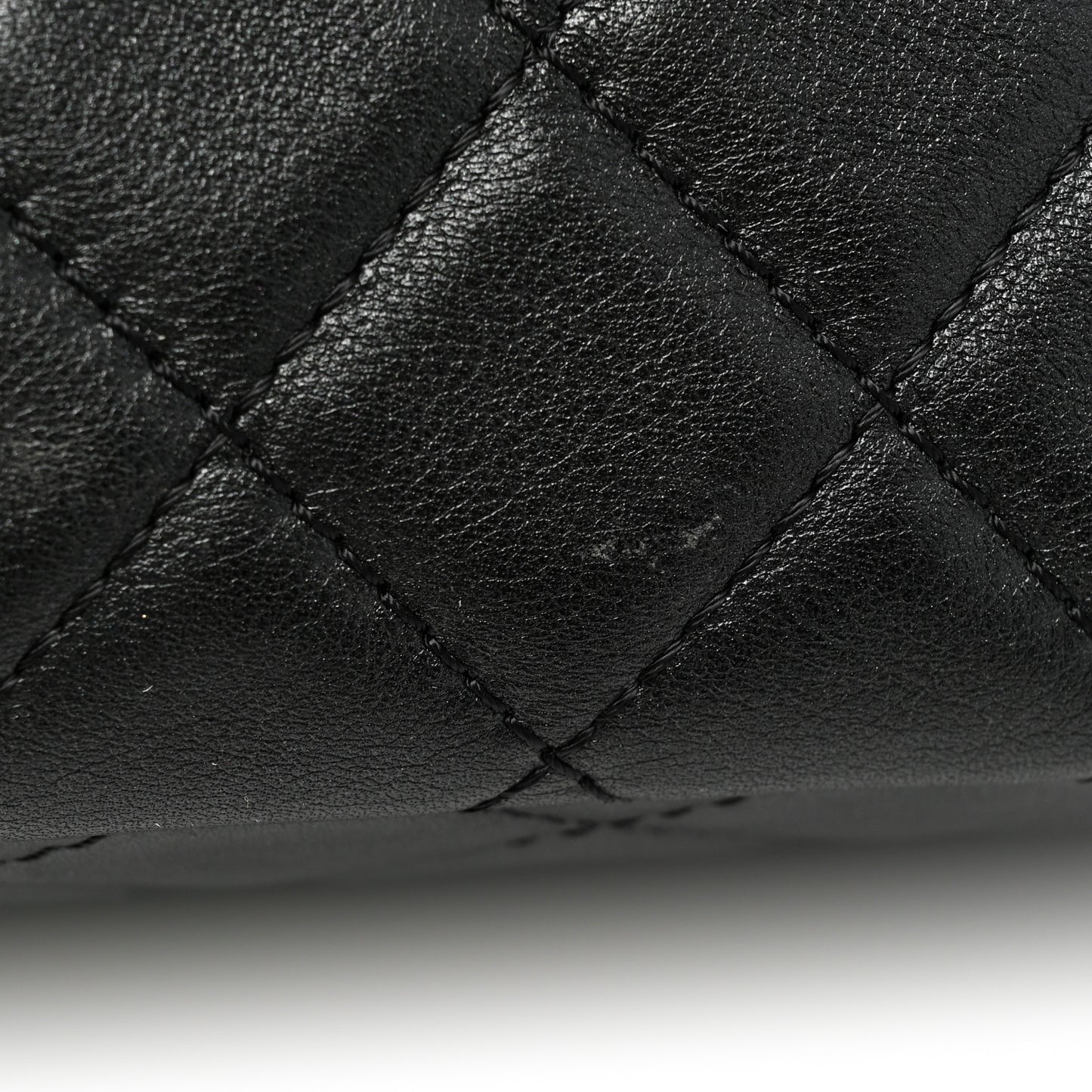 Calfskin Quilted XXL Travel Flap Bag Black