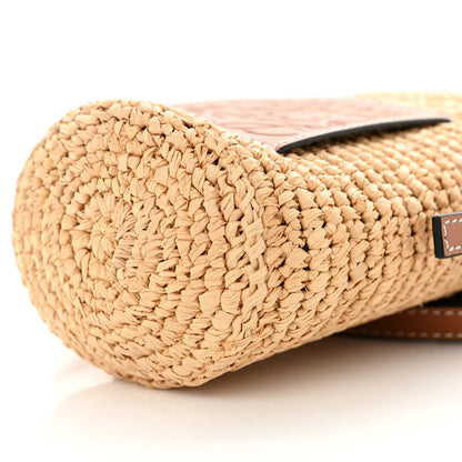 Loewe Calfskin Raffia Paulas Ibiza Bucket Bag Natural Tan 10 of 10