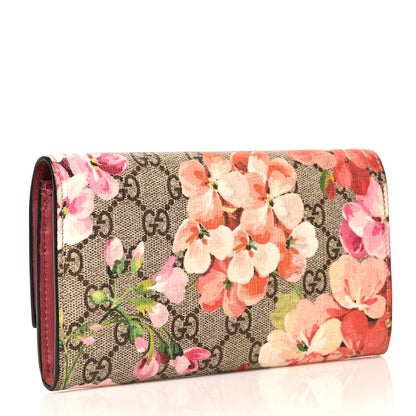 Gucci GG Supreme Monogram Blooms Continental Wallet Beige Multicolor Dry Rose 3 of 10