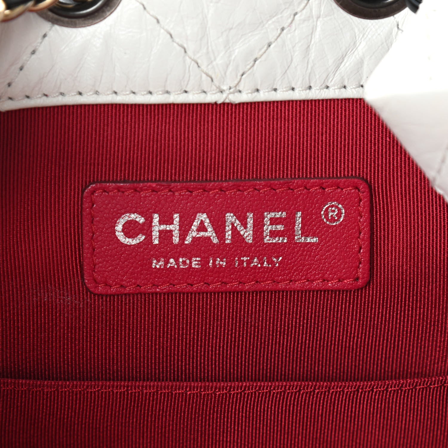 Chanel Aged Calfskin Quilted Small Gabrielle Backpack Black White 6 of 9