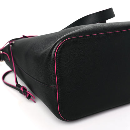 Louis Vuitton Calfskin Lockme Bucket Black 8 of 11
