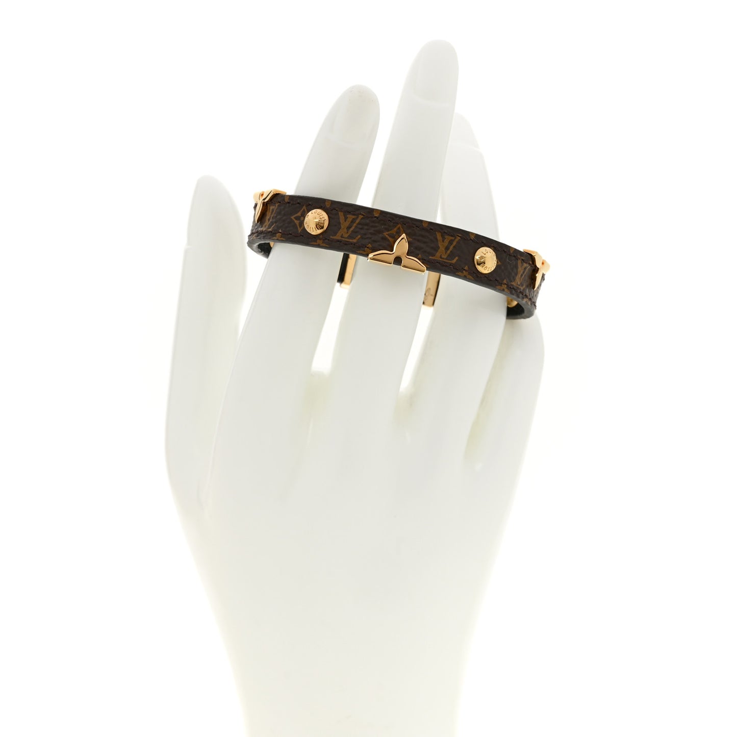 Monogram LV Crown Reversible Bracelet 17 Black