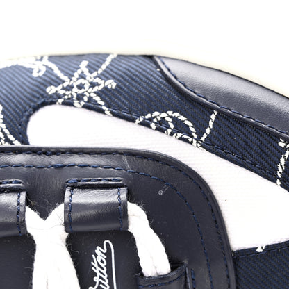 Louis Vuitton Canvas Monogram Lous Open Back Sneaker 38 Navy Blue 10 of 12