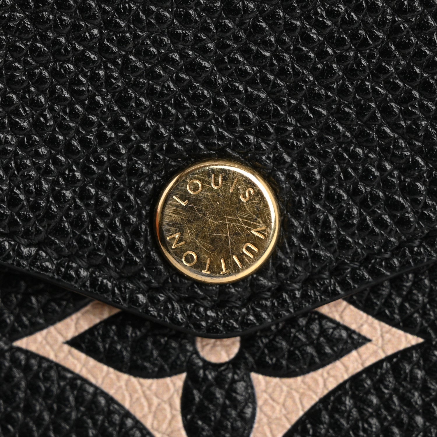 Louis Vuitton Empreinte Monogram Giant Felicie Pochette Black Beige 12 of 14