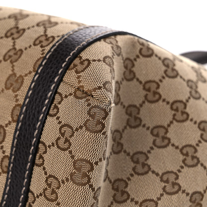 Gucci Monogram New Ladies Web Tote Dark Brown 9 of 24