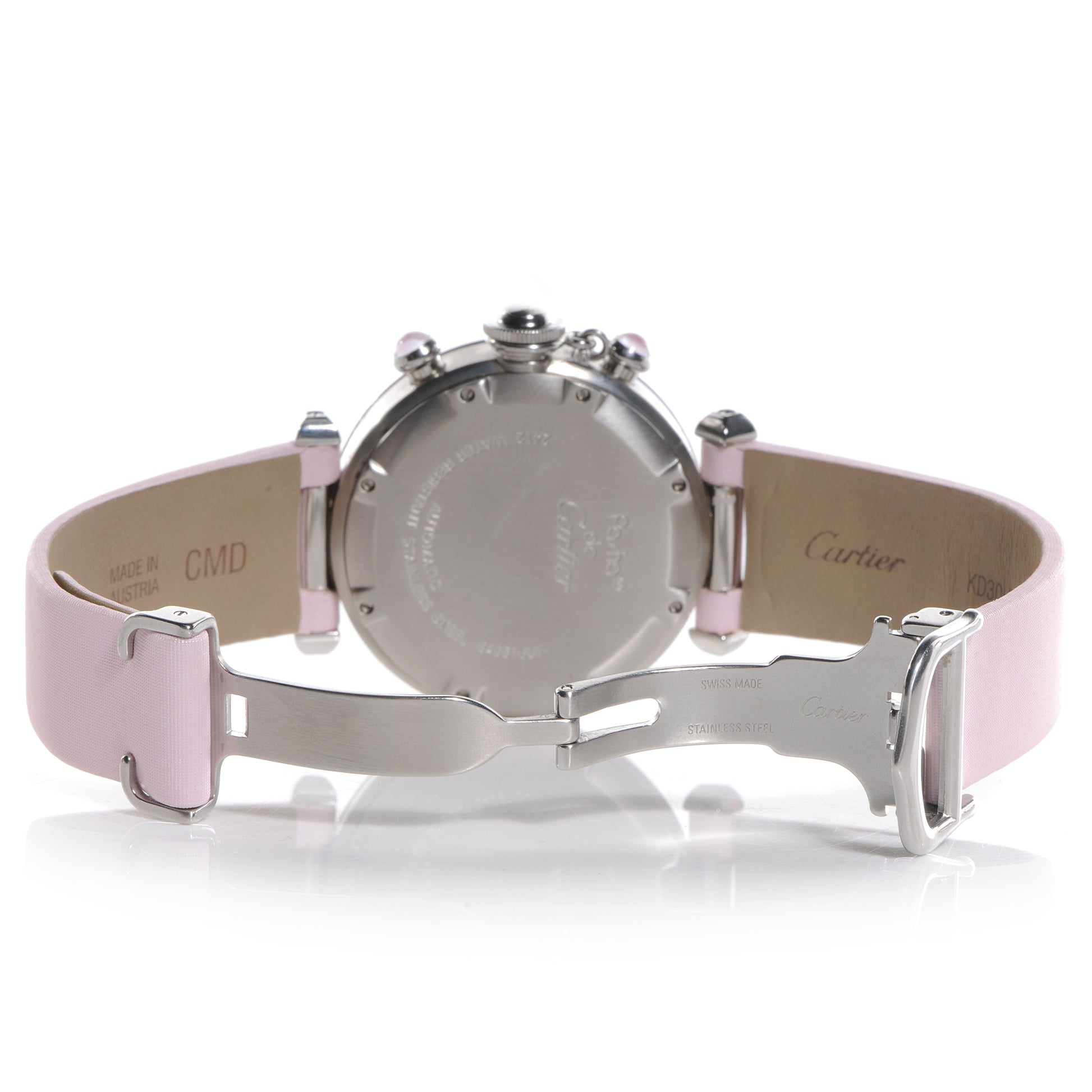 Cartier Stainless Steel Satin Mother of Pearl 35mm Miss Pasha Automatic Watch Pink 3 of 8