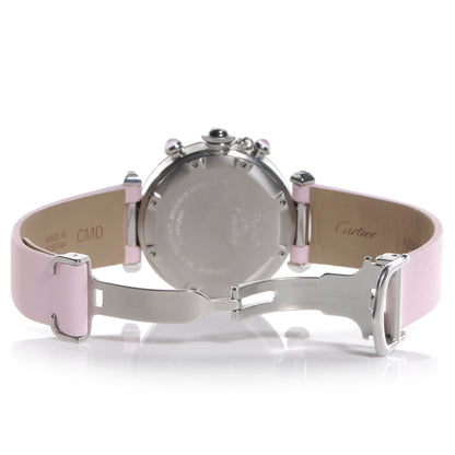 Cartier Stainless Steel Satin Mother of Pearl 35mm Miss Pasha Automatic Watch Pink 3 of 8