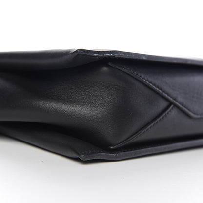 Celine Smooth Calfskin Tri-Fold Clutch on Chain Black 9 of 10