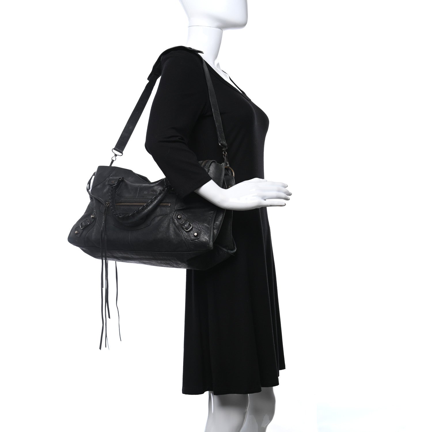 Balenciaga Agneau Classic Hardware Part Time Black 2 of 14