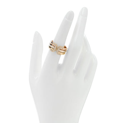 Cartier 18K Pink Yellow White Gold Diamond C De Cartier Ring 55 7.25 2 of 4