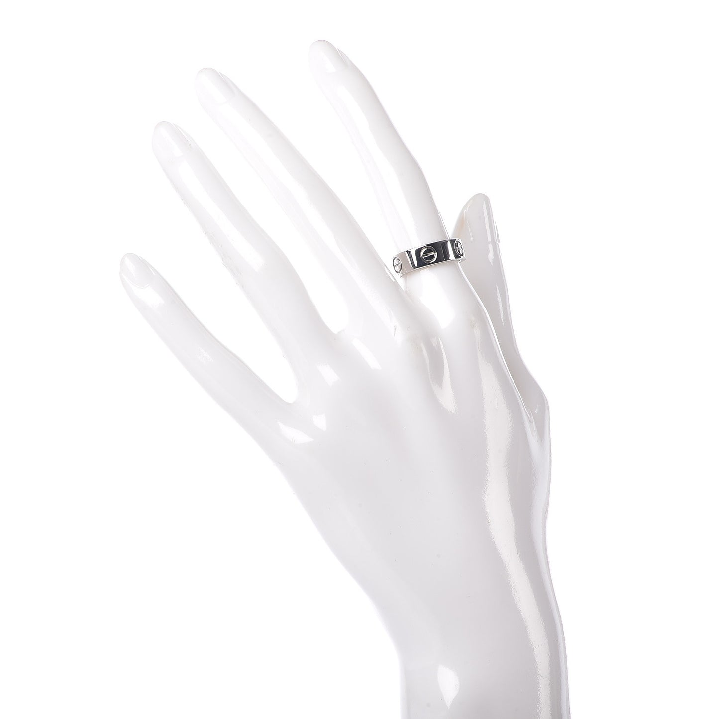 18K White Gold 5.5mm LOVE Ring 50 5.25