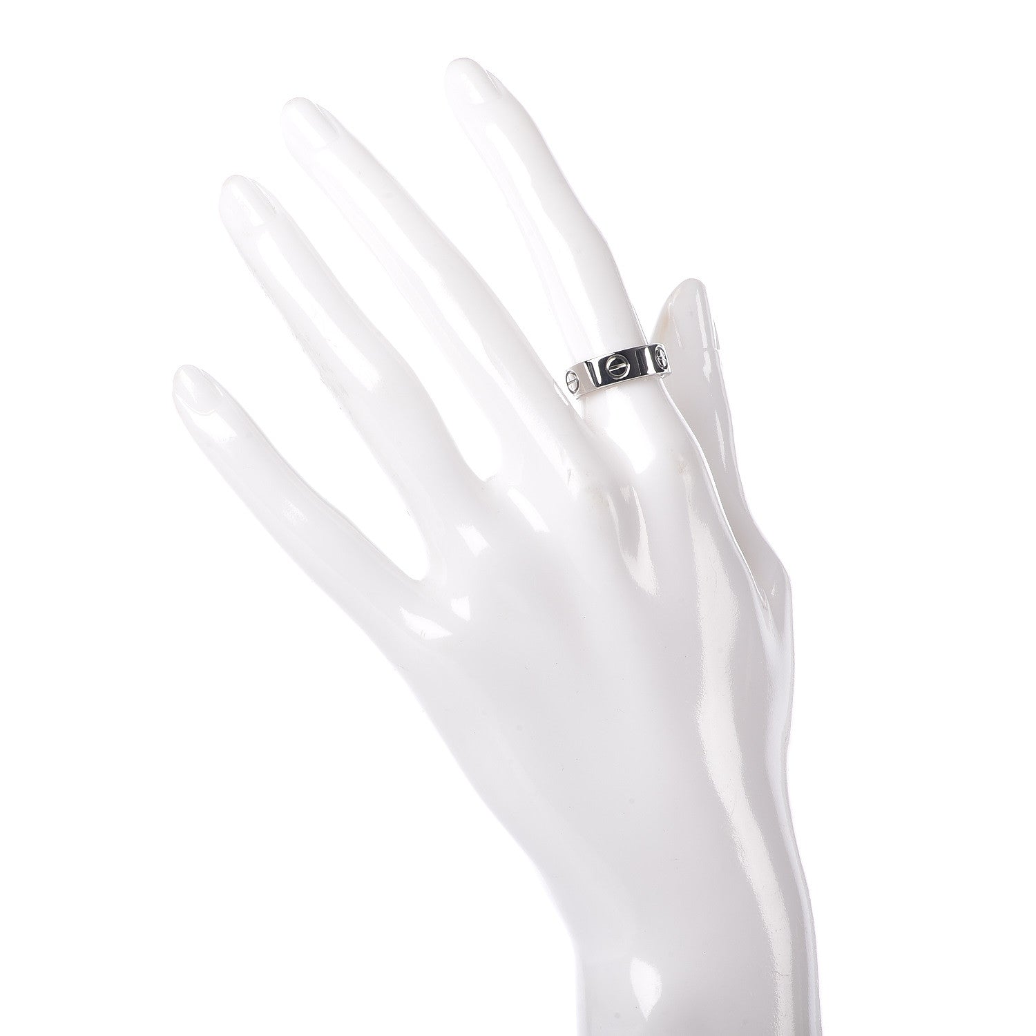 Cartier 18K White Gold 5.5mm LOVE Ring 50 5.25 2 of 4