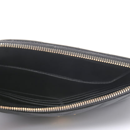 Saint Laurent Calfskin Matelasse Chevron Monogram A5 Wristlet Black 5 of 7