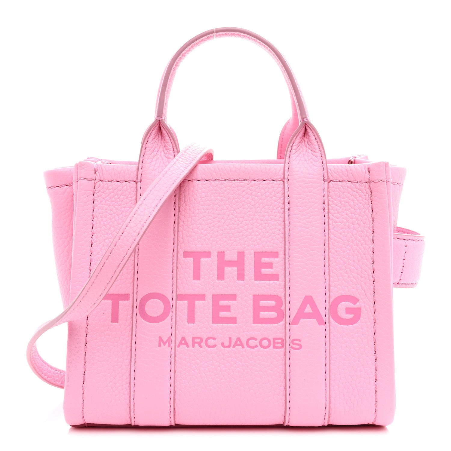 Marc Jacobs Grained Calfskin Micro The Tote Bag Fluro Candy 1 of 9