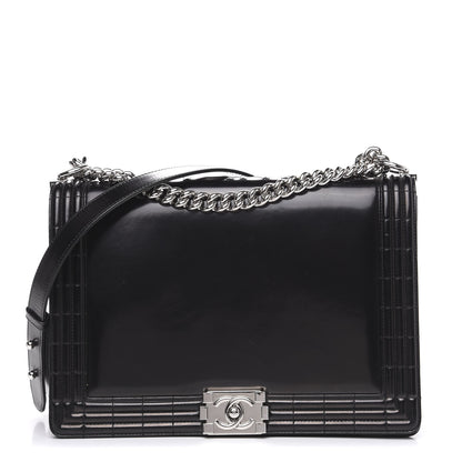 Chanel Glazed Calfskin Large Boy Flap Black 1 of 13
