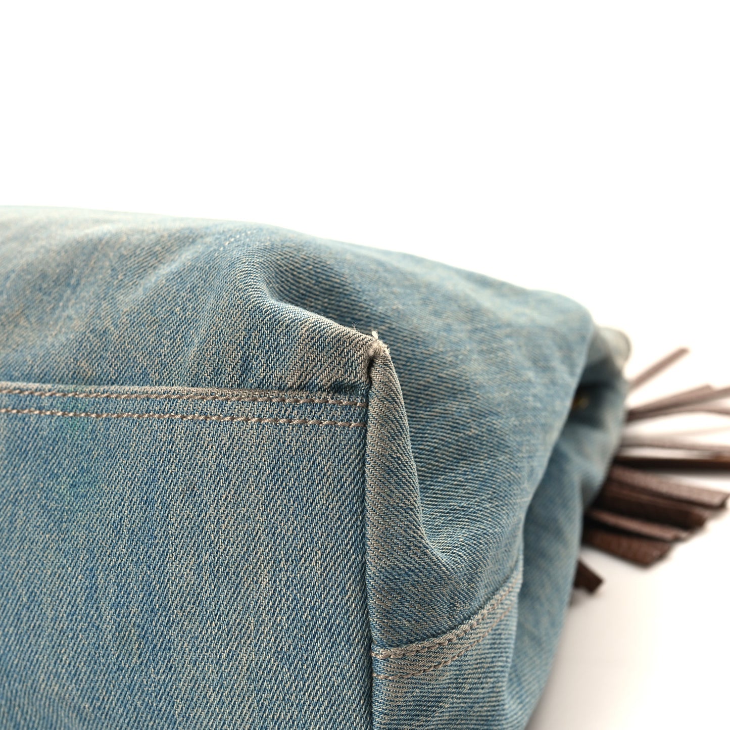 Denim Medium Soho Chain Shoulder Bag Blue
