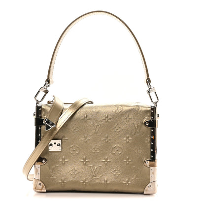 Louis Vuitton Calfskin Debossed Monogram Side Trunk Light Gold 1 of 9